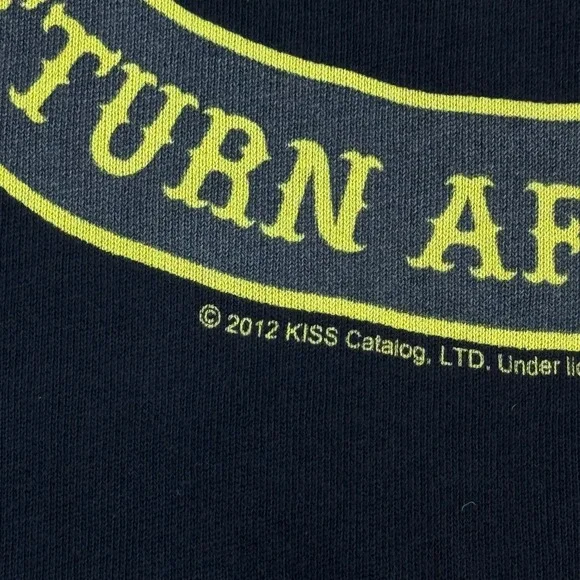KISS Road Show 2012 Graphic Sweatshirt‎ Women's Size 10 Black Gold Writing H&M - Picture 3 of 6
